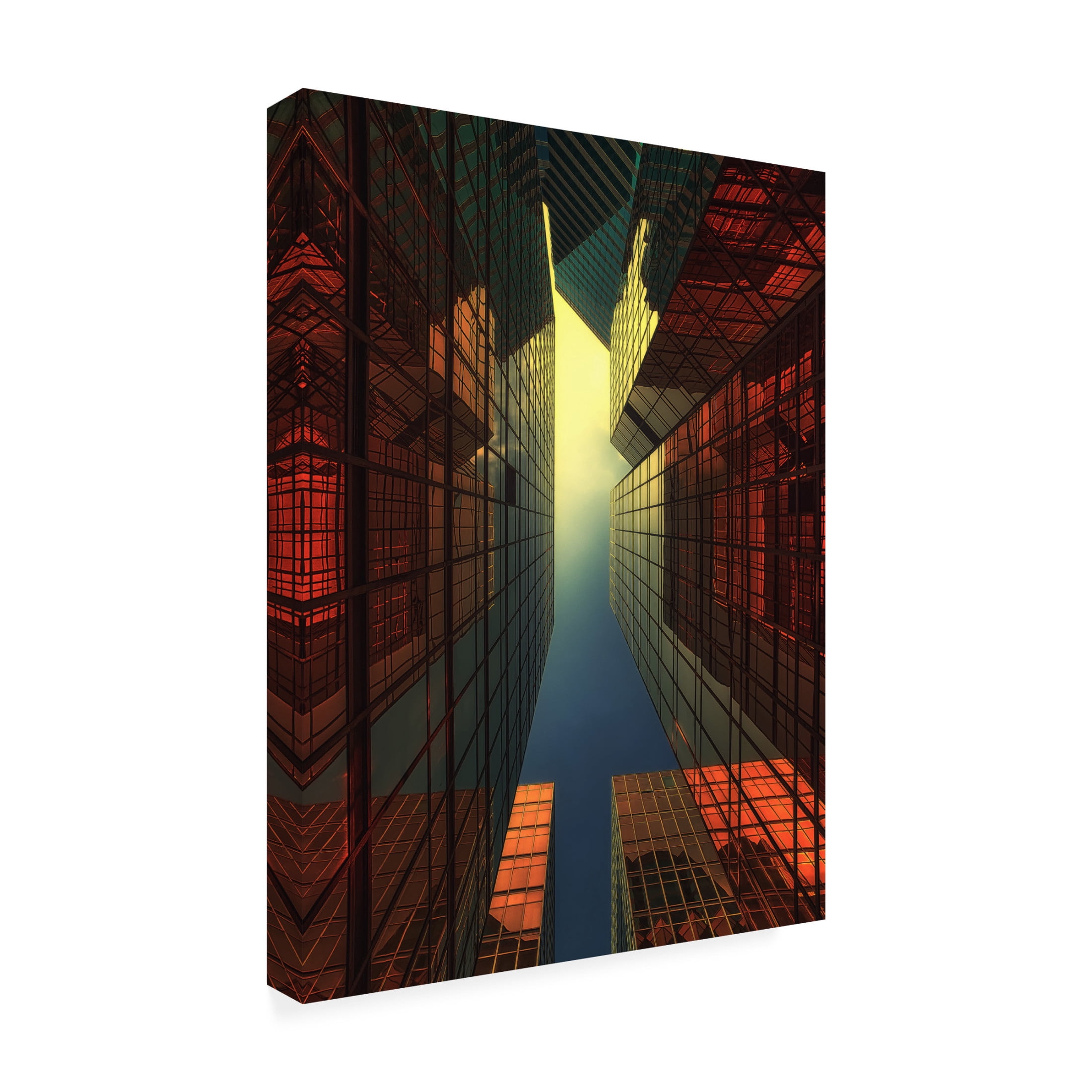 Canvas Wall Art - Fabrizio Massetti 'Hong Kong City' Wall Art for Living Room, Bedroom, or Office Décor by Trademark Fine Art - 14 x 19 Inches