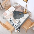 thumbnail image 2 of Blue Boho Abstract and Plant Pattern Square Tablecloth,Waterproof Square Table Cover,Wipeable Spillproof Washable Table Cover for Home Kitchen Party Decor 42"X42"(107x107cm), 2 of 6