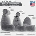 thumbnail image 2 of Husband Pillow Dark Grey, Standard+ Original Reading Pillow in Bed Rest Chair, Shredded Memory Foam Large Lounge Cushion Adult Backrest w/ Arms, Comfy Back Support for Sit Sitting Up, Removable Cover, 2 of 9