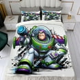 thumbnail image 4 of Buzz Lightyear 2 Themed Bed Sheet Set Three Piece Set 53x79 Inches Comfortable And Skin Friendly Unique Design Creating A Star Studded Night, 4 of 6