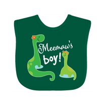 Inktastic Meemaw Boy Grandson Dinosaur Boys Baby Bib