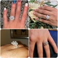 thumbnail image 4 of Newshe 1.8Ct Wedding Band Engagement Ring Set for Women 925 Sterling Silver Rings Round CZ Size 8.5, 4 of 10