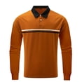 thumbnail image 3 of Blusa y camisa de manga larga con cuello vuelto para hombre, holgada, con solapa y botones, deportiva, de manga larga y solapa., 3 of 4