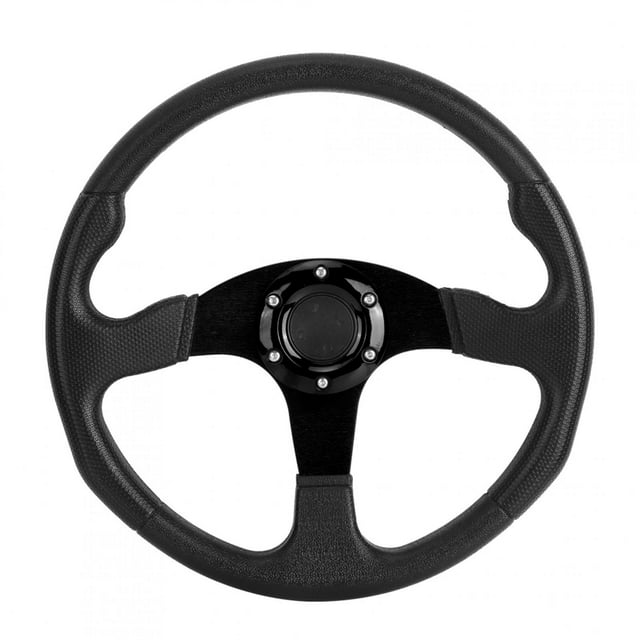 Drifting Steering Wheel, Comfortable Rustproof Wear Resistant PU Aluminum Alloy 14in Steering Wheel For Car Modification Black,Blue,Red