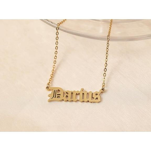 Custom Name Necklace Personalized Silver Gold Customized Women Name Jewelry Stainless Steel[o5078]