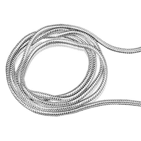 fashionhome 2.0MM Snake Chain Silver Plated Round Snake ...