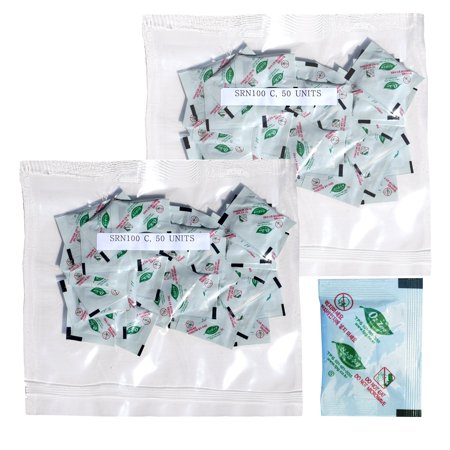 [100 Packs] 100 CC Premium Oxygen Absorbers(2 Bag of 50 Packets) - ISO