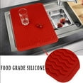 thumbnail image 3 of Toystoory Fácil limpiar usos amplios del cojín de drenaje del silicón contrario hechos con la estera de los platos del silicón Cocina y Comedor Negro 40*30*0.5 CM, 3 of 6