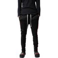 thumbnail image 5 of Mens Stripe Track Pants Skinny Fit Stretch Trouser Elastic Jogger, 5 of 5