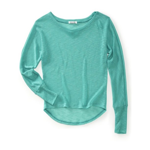 Suéter de punto ligero Aeropostale para mujer verde pequeño