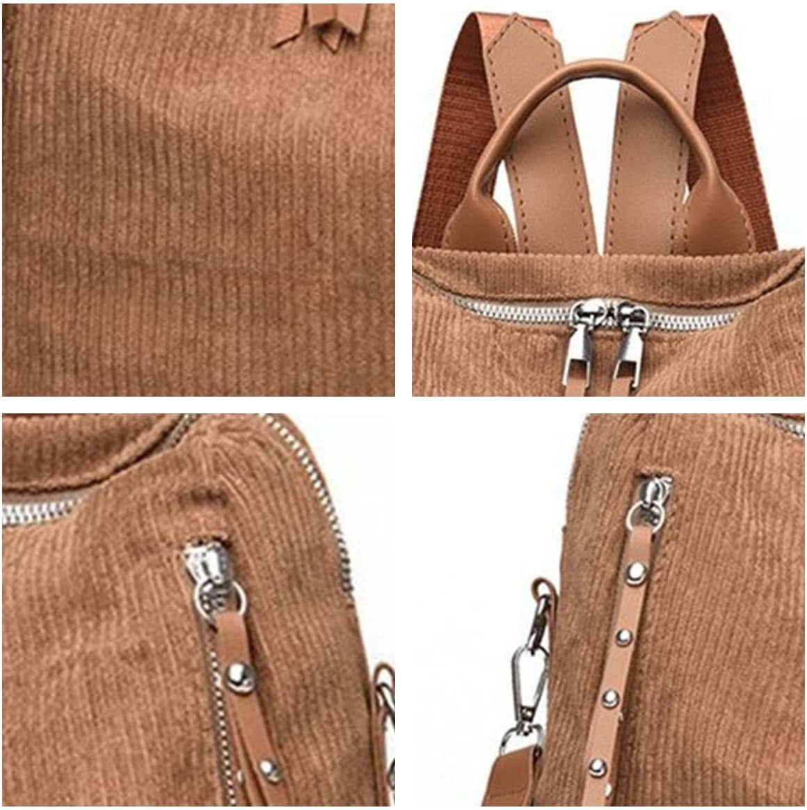 7254 Corduroy Casual Backpack Purse Convertible Travel Shoulder Bag 71-9d-NT68L._AC_SY300_QL30_.jpg main image 4