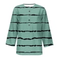 thumbnail image 5 of LSLJS T-Shirts pour Femmes Mode Manches Trois-Quarts Col Rond Rétro Imprimé de Pâques Hauts Amples Blouse, 5 of 5