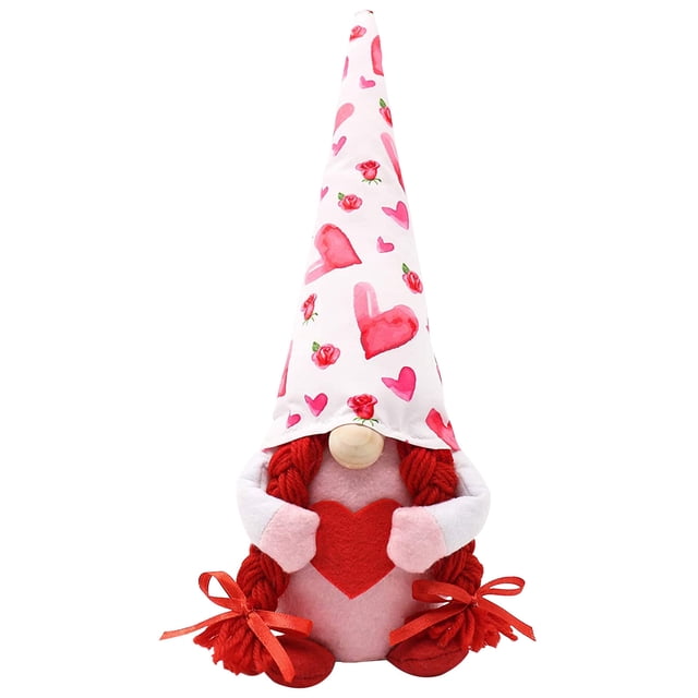 Standing Holiday Decorative Cloth Doll with Weighted Base for Living Room Table and Bedroom Desktop Decoration
