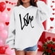 thumbnail image 4 of Sudadera con capucha y estampado de corazón de San Valentín, sudadera de manga larga para niños y niñas, chaqueta para niñas de talla mediana y grande., 4 of 7