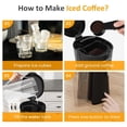 thumbnail image 5 of Iced Coffee Maker & Tea Brewer, 20oz Double Wall Cups, Single Serve, Strength Control, Portable Cold Brew System for Home & Office - Black, 5 of 7