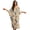 Cactus Highland Cow Geometric, variant on Leopard Print Women's Beach Cover Up Summer Kaftan V-Neck Loungewear Plus Size Swimsuit Coverup Batwing Sleeve Maxi Beach Dress Resort Wear