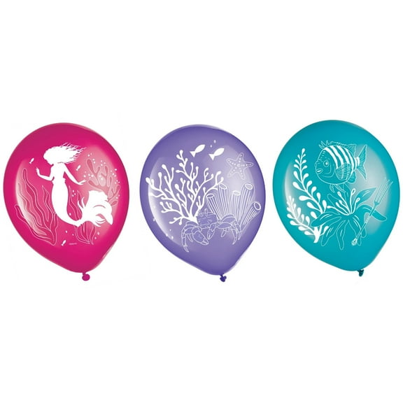 The Little Mermaid Latex Ballons, 6ct