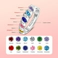 thumbnail image 3 of Custom Gift for Mom Personalized Mothers Ring Custom Birthstone Ring with 1-6 Birthstones Engraved Family Ring for Mom Grandma Mother's Day Anniversary Christmas, 3 of 6