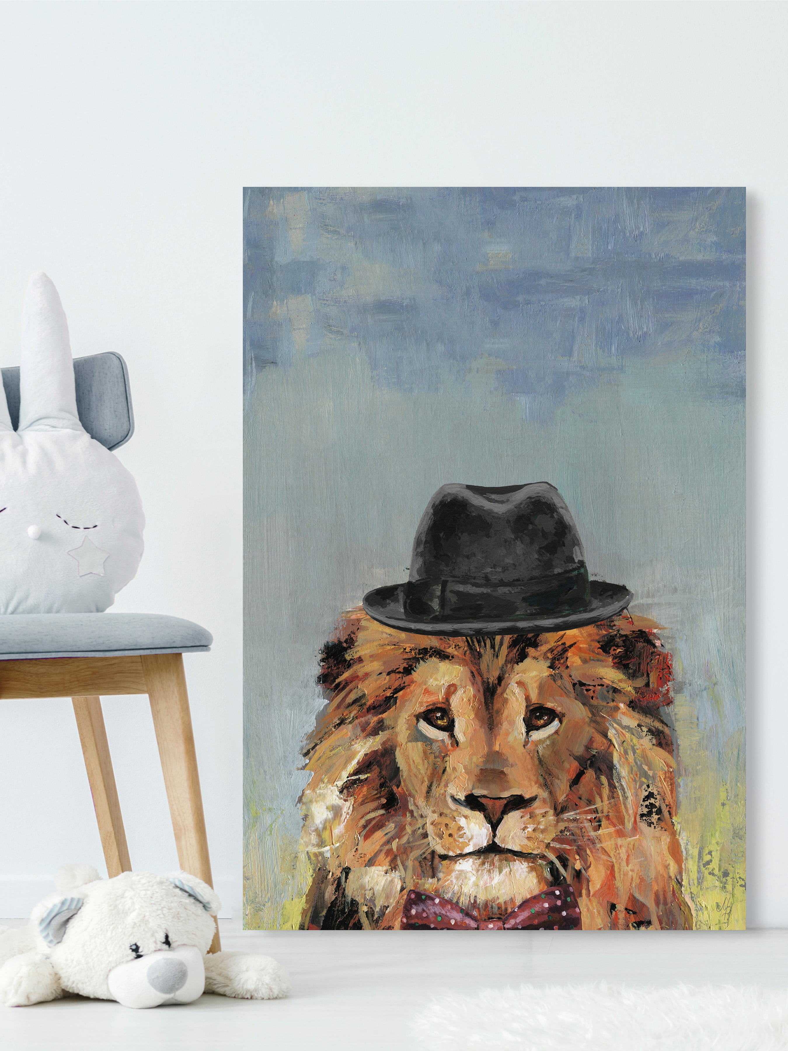 Marmont Hill Jazzy Lion Canvas Wall Art