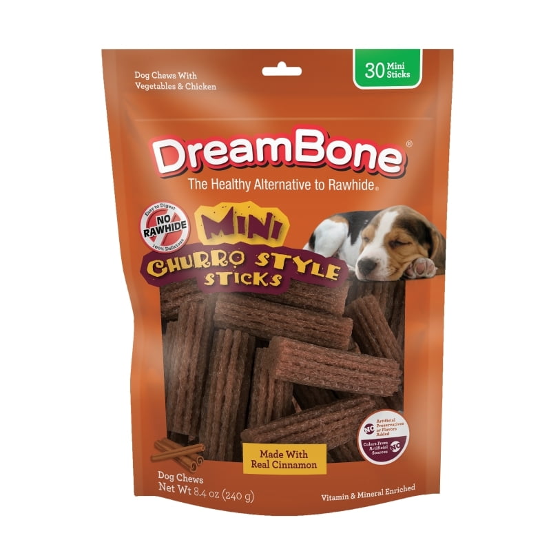 DreamBone ChurroStyle Mini Sticks 30 Count, Made With Real Cinnamon
