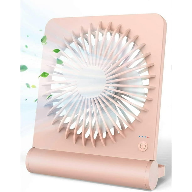Desk Fan, Small But Powerful, Portable Fan Battery Operated, 220 Tilt Folding Ultra Quiet Person Mini Fan, Strong Wind, 3 Speed Adjustable For Home Of