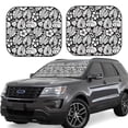 thumbnail image 1 of Fotbe Tropical Leaves 2-Piece Car Windshield Sun Shade | Sun Blocker for Car Windshield | Foldable Automotive Interior Accessories for Sun Protection-Large, 1 of 6