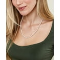 thumbnail image 3 of The Pearl Source 14K Gold 8-9mm AAA Quality Round White Freshwater Cultured Pearl Necklace for Women in 20" Matinee Length, 3 of 5