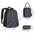 thumbnail image 4 of Naloa Spaceships And Stars In Outer Space Print Large Capacity Backpack Lunch Bag Pencil Case Combination 3 Piece Set for Student, 4 of 8