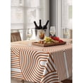 thumbnail image 6 of Orange Ombre Table Cloth, Waterproof Tablecloth for Rectangle Tables, Farmhouse Stripes Modern Abstract Art Reusable Washable Fabric Table Cover for Restaurant Kitchen Dining Tables 60"x84", 6 of 9