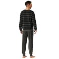 thumbnail image 3 of SCHIESSER pijama de hombre, largo - rizo, puños, a rayas Gris oscuro XL (X-Large), 3 of 4