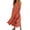 Watermelon Red, variant on Womens Ankle Length Dress Floral Sleeveless V Neck Casual Pockets Summer Beach Black L