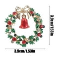 thumbnail image 2 of ZSBCMY Christmas Brooch, Holiday Accessories, Festive Pin, Xmas Jewelry, Wreath Design Brooch, Perfect for Parties and Gatherings, 2 of 6