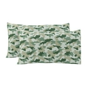 Mainstays Extra Soft Jersey Pillowcase Set, Standard/Queen, Camo, 2 Piece