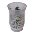 thumbnail image 3 of Northlight 8" Hand-Painted Pine and Birds Flameless Glass Christmas Candle Holder, 3 of 5