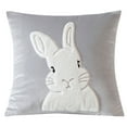 thumbnail image 2 of Jubipavy Cute Rabbits Pillow Cover Home SofaEmbroidered Pillow Car Waist Cover, 2 of 8