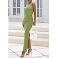 thumbnail image 4 of Vestido largo PRETTYGARDEN para mujer, boda de verano, verde, XXL, 4 of 9