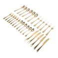 thumbnail image 1 of Ensemble de Couverts, Doré 30 Pcs Cuillères et Fourchettes en Acier Inoxydable Ensemble de Couverts en Acier Inoxydable Technologie de Pointe, 1 of 12