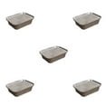 thumbnail image 1 of mmirethe Pack of 10 Aluminum Foil Pans Kitchen Supplies One Time Take-out Containers Rectangle Food Container Home Tools Single-use Pan 20*15*8cm 5Set, 1 of 6
