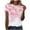 New/Pink, variant on Otvok Womens Round Neck Floral Print Casual Print Round Neck Short Sleeve Pink Tops