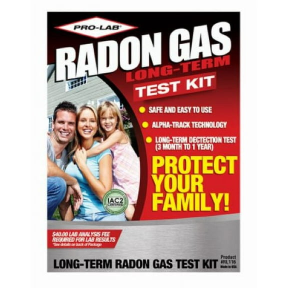 Professional Lab RL116 Long Term Radon Gas Test Kit - Quantity of 3