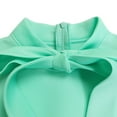 thumbnail image 6 of SincereX Womens Cocktail Dresses Plus Size Women's Evening Dress Women Versatile Fashion Long Sleeved Waist Retraction Solid Split 3/4 Sleeve Waist Wrapped Large Hem Long Dress Mint Green M, 6 of 7