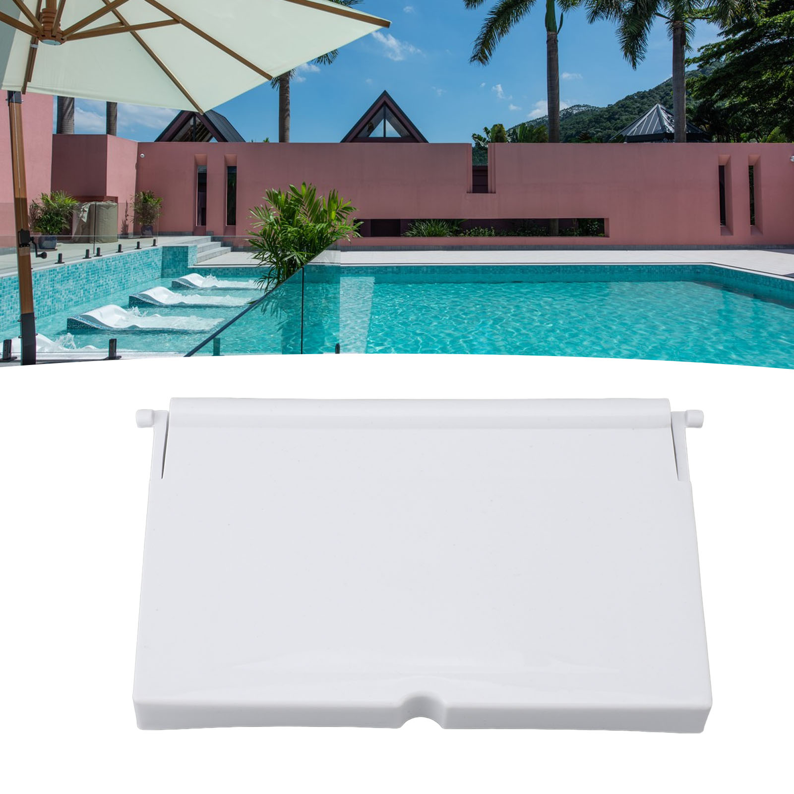 Porte D'écumoire Pour Piscine En Plastique - Avec éponge, Facile à Installer - 20,3x12,3 Cm