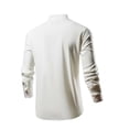 thumbnail image 4 of LIUJUNSHOP Men Stand Collar Stretch Shirt Solid Color Fashion Long Sleeve Business Casual Shirt Comfortable Fit White XL, 4 of 5