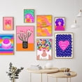thumbnail image 3 of Póster con cita de chica positiva, arte de pared, impresión abstracta, flor rosa, pintura en lienzo, colorido, Boho, sala de estar, decoración del hogar, imagen, 3 of 4