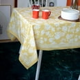 thumbnail image 5 of Rectangle Spring Tablecloth Printed Flower Grass and Vintage Floral Patterns Table Cloth for Easter Tablecloth Picnic Outdoor Home Holiday Long Dining Kitchen (Yellow, 60 x 84 Inch), 5 of 6