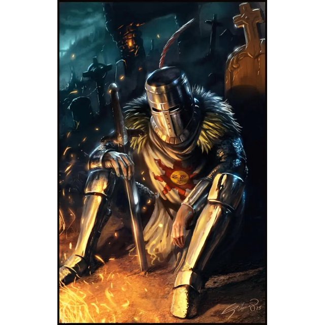 Dark Souls i Want You For A Warrior of Sunlight Movie Game Posters Para sala de estar, pintura en lienzo, arte, decoración de pared del hogar