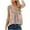 Beige, variant on Odeerbi Tank Top For Women Sleeveless Tops 2025 Casual Blouse Chiffon Crewneck Solid Pullover Shirt Red