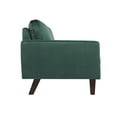 thumbnail image 3 of Hybition Velvet Loveseat Modern Sofa with Wooden Legs-Green, 3 of 8