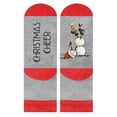 thumbnail image 3 of Women's Crew Socks Women's Christmas Knit Half Socks Christmas Cheer Snowman Print Color Block Letter Thermal Cozy Warm Soft Thick Socks Warm Socks for Women B A1 Pairs, 3 of 5