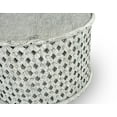 thumbnail image 5 of Steve Silver Samir Round Wood Coffee Table, Aged Alabaster White, 5 of 5
